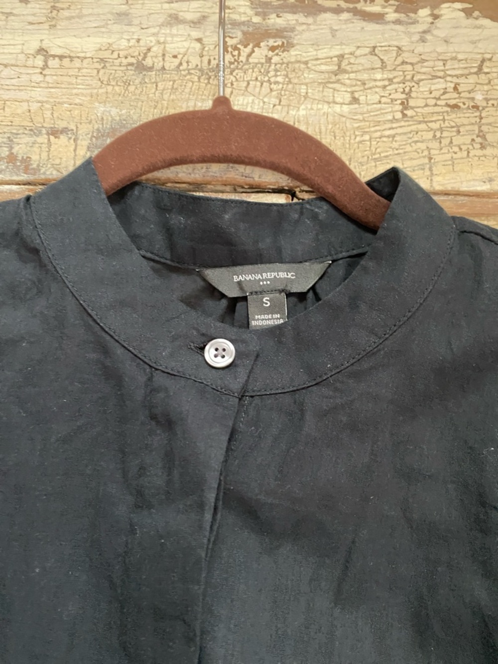 Banana Republic Black 100% Cotton Shirtdress, Size Small - Picture 3 of 10